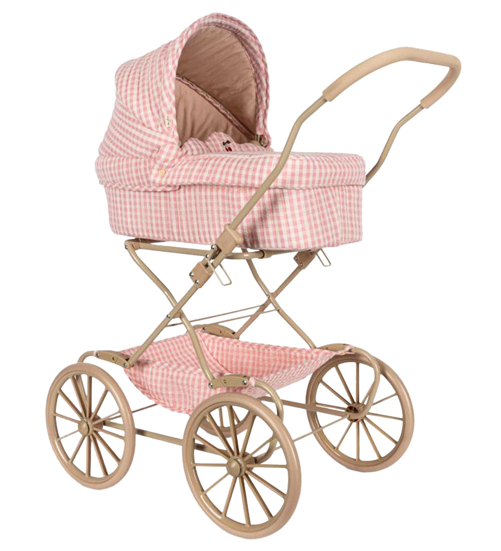 Konges Sløjd Dukkevogn - Powder Pink Check