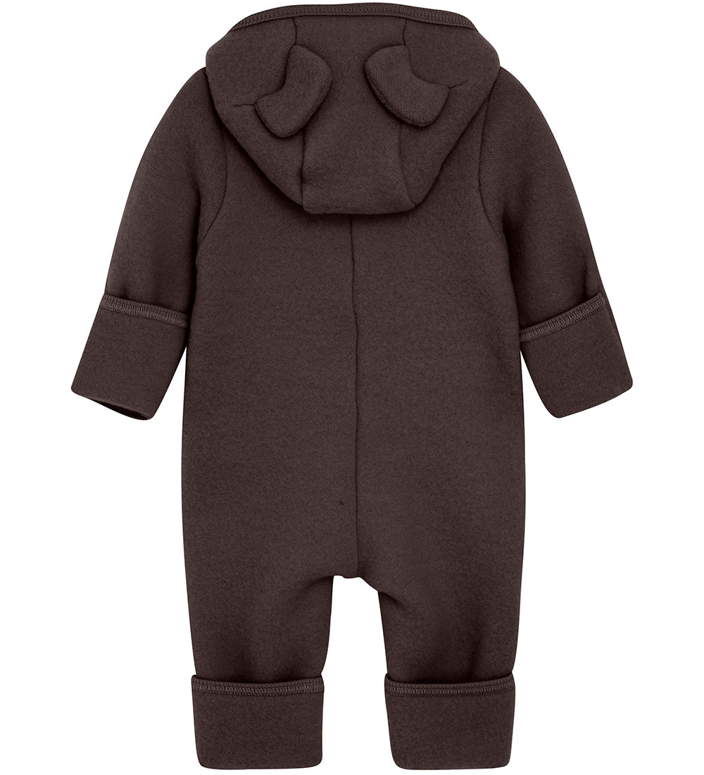 Huttelihut Køredragt - Uldfleece - Raisin m. Ører