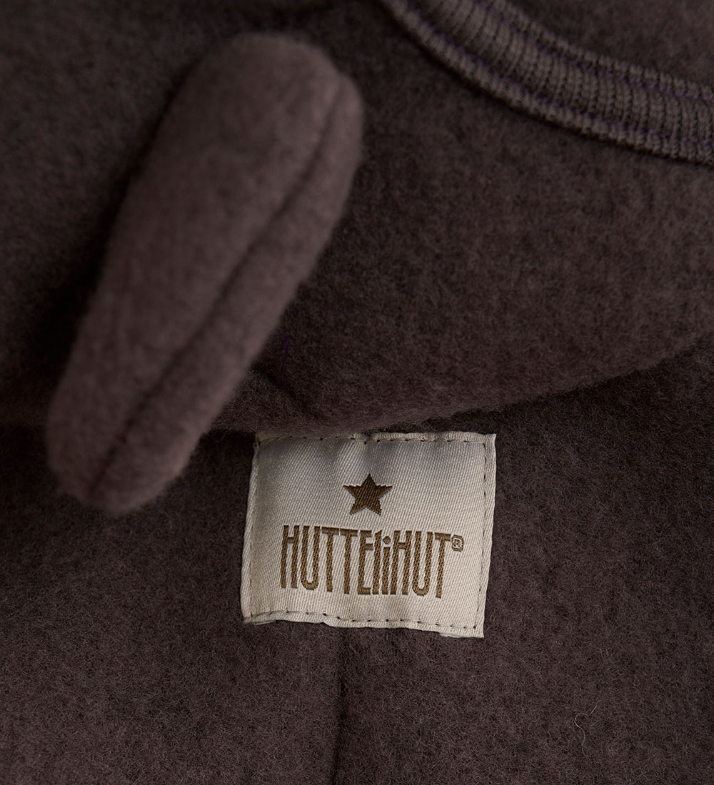 Huttelihut Køredragt - Uldfleece - Raisin m. Ører