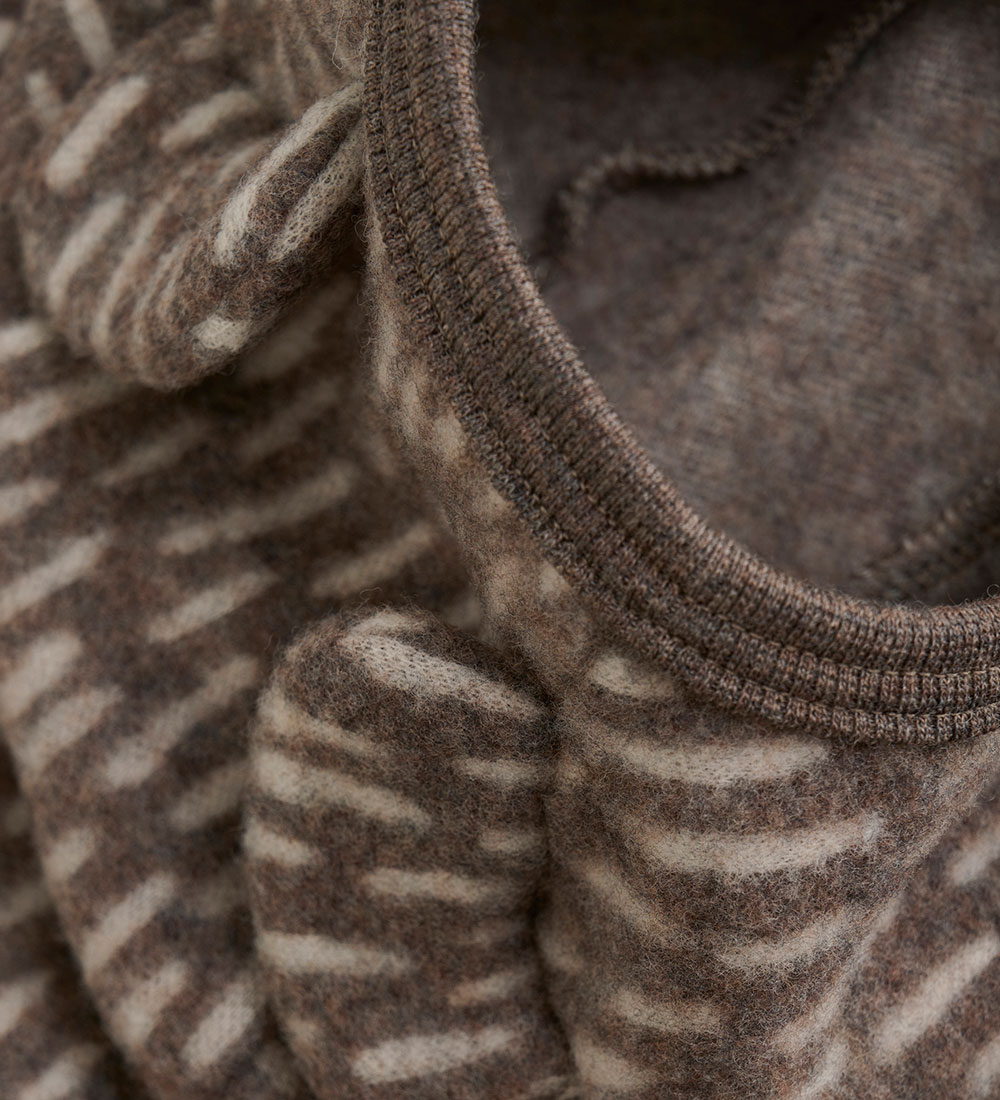 Huttelihut Cardigan - Uldfleece - Morel m. Ører