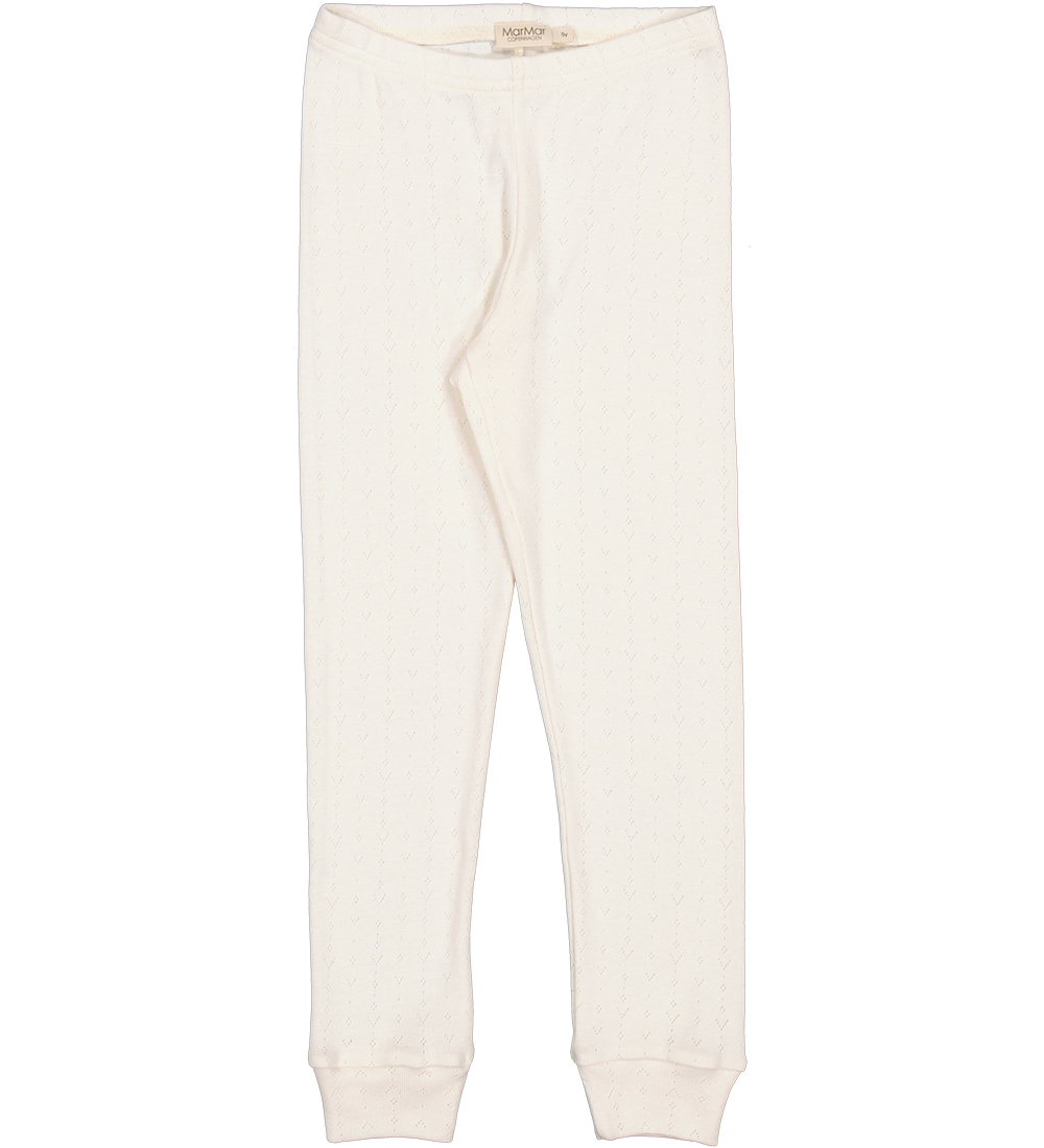 MarMar Nattøj - Modal - Flour White m. Hulmønster