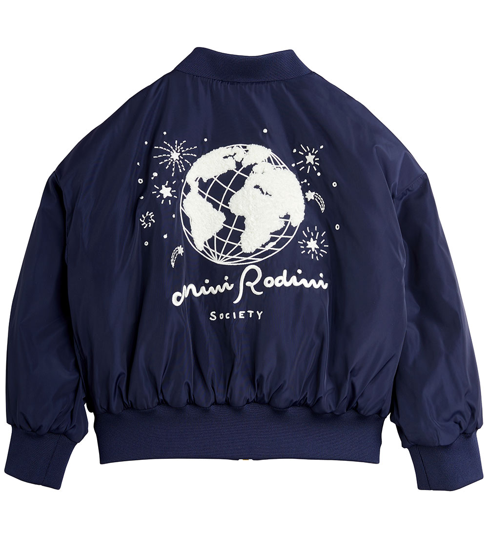 Mini Rodini Jakke - Society Emb Baseball - Blå