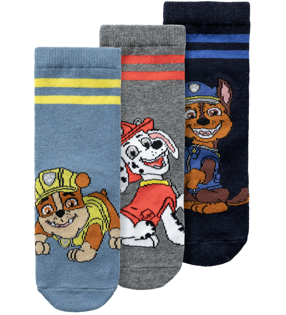 Name It Strømper - NmmJax - PawPatrol - 3 Pak - Coronet Blue/Cor
