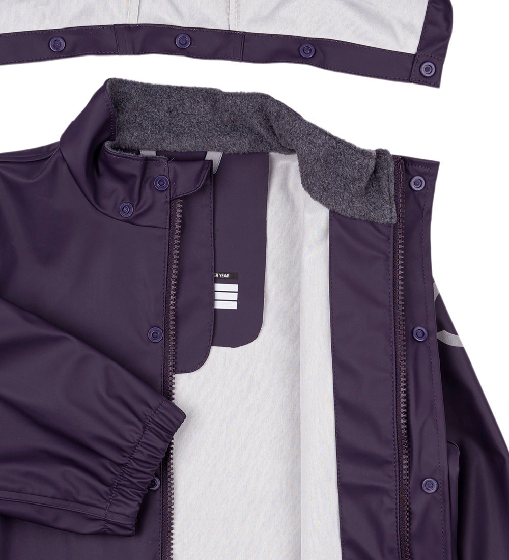 Mikk-Line Regntøj m. Seler - PU - Recycled - Nightshade