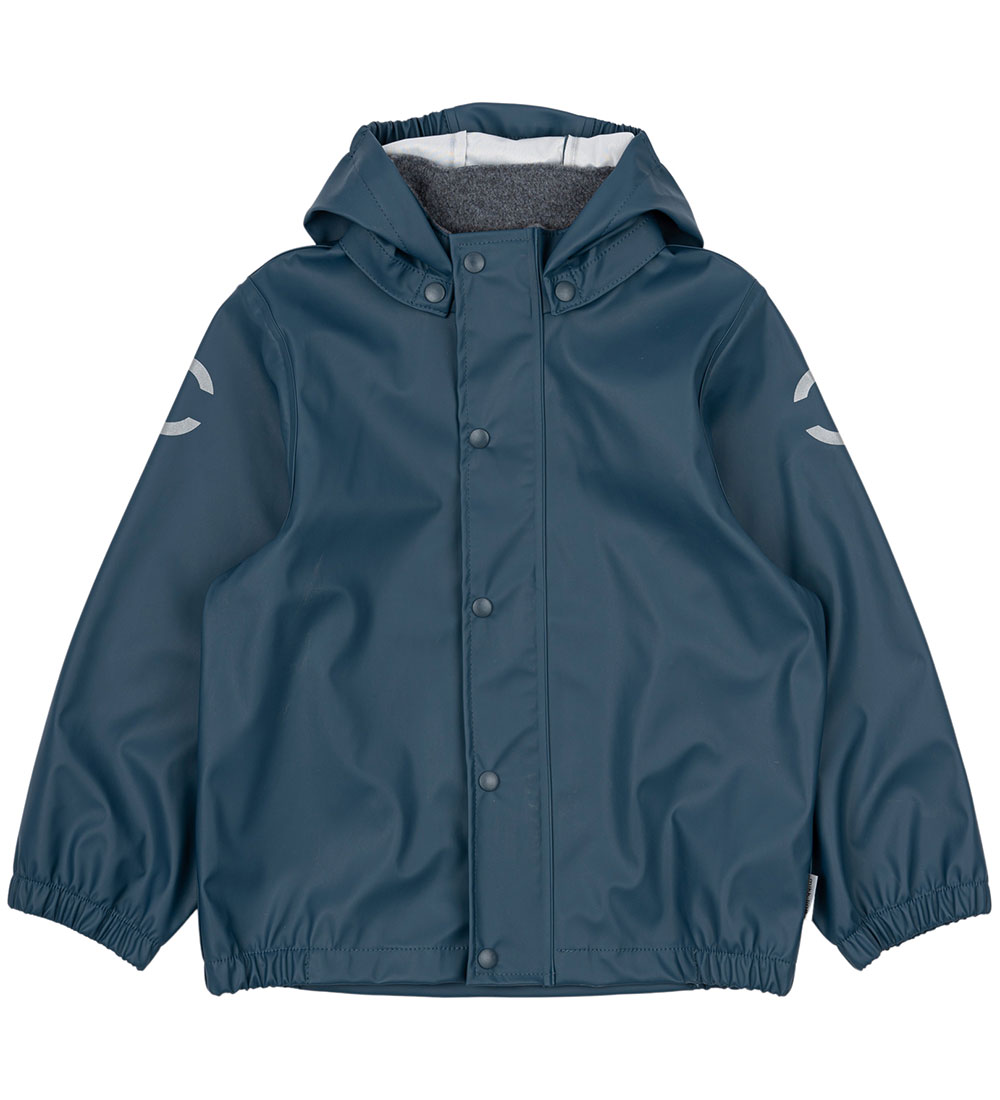 Mikk-Line Regntøj m. Seler - PU - Recycled - Orion Blue