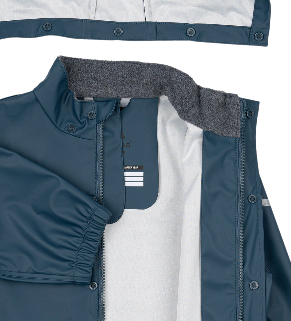 Mikk-Line Regntøj m. Seler - PU - Recycled - Orion Blue