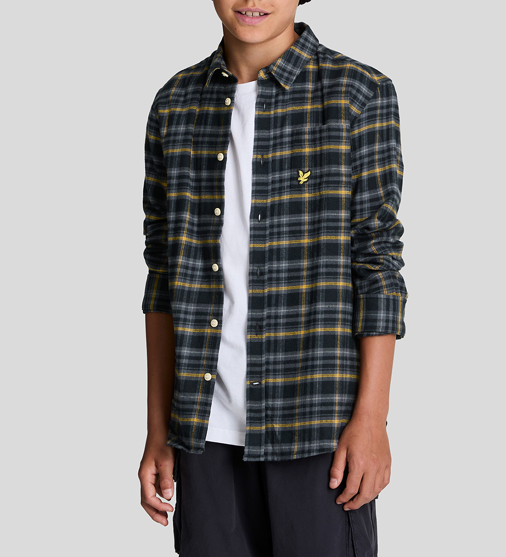 Lyle & Scott Skjorte - Tartan - Jet Black