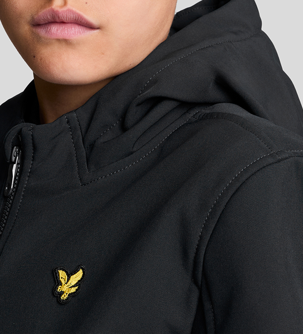 Lyle & Scott Softshelljakke m. Fleece - Jet Black