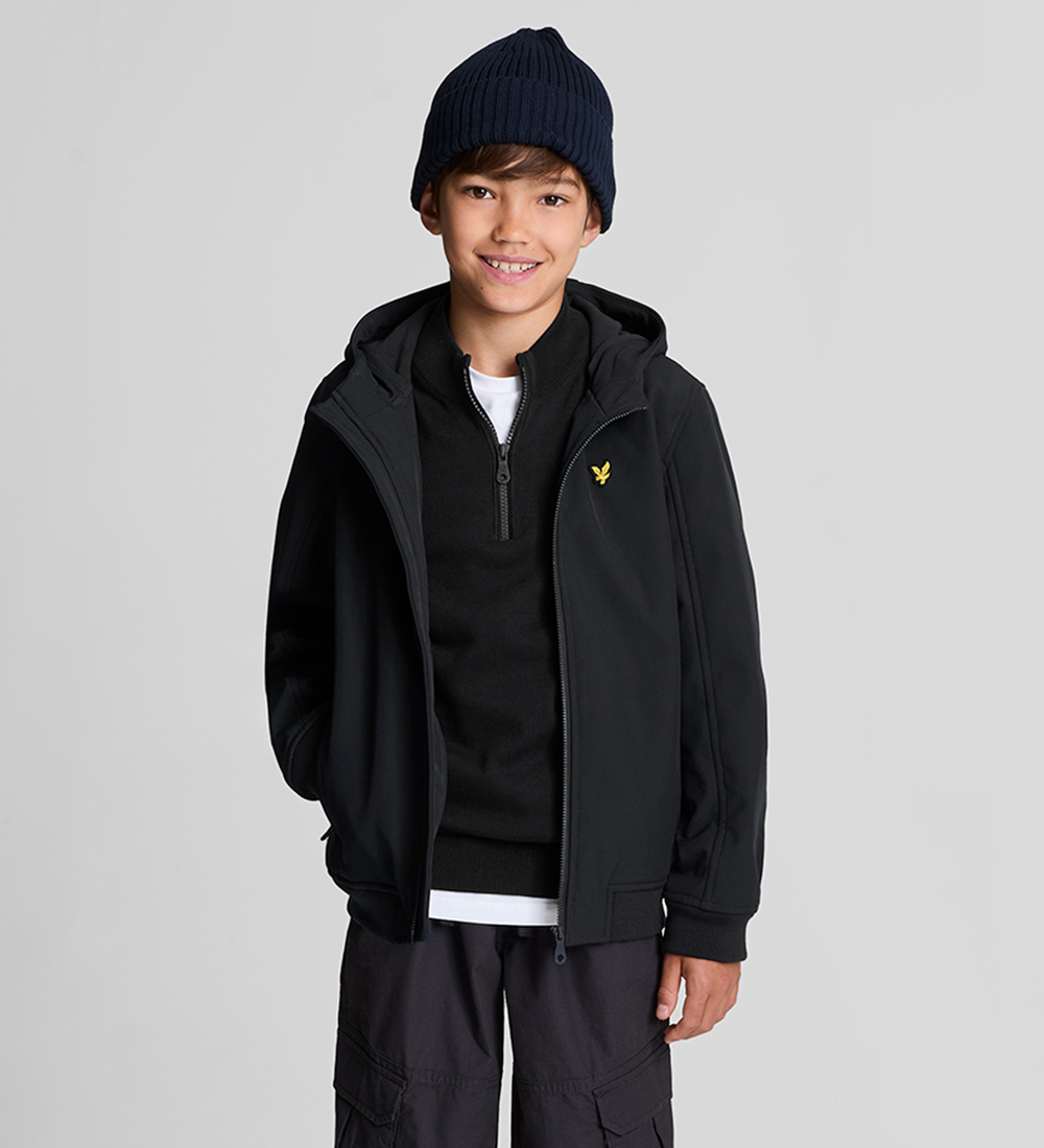 Lyle & Scott Softshelljakke m. Fleece - Jet Black