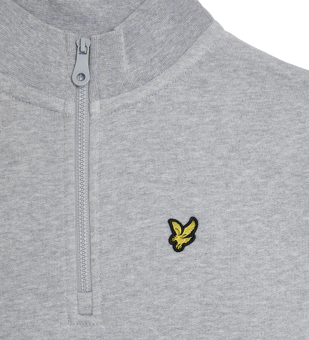 Lyle & Scott Sweatshirt - Quater Zip - Light Grey Marl
