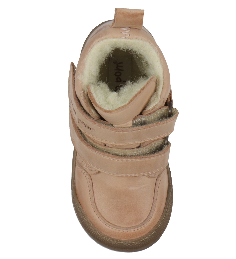 Pom Pom Vinterstøvler - Sneaker Wool Booty - Old Rose