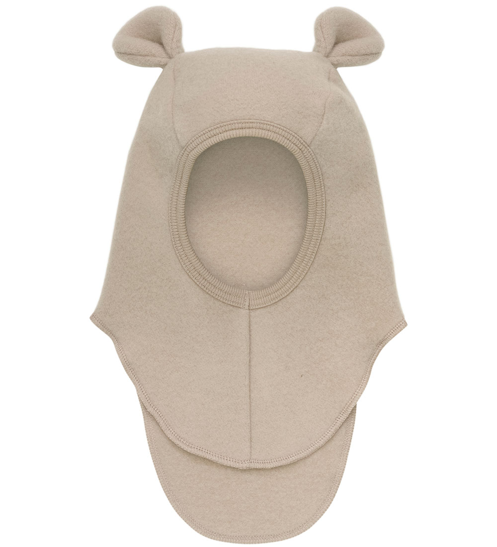Huttelihut Elefanthue - Uldfleece - 1-lags - Camel Melange m. Ør
