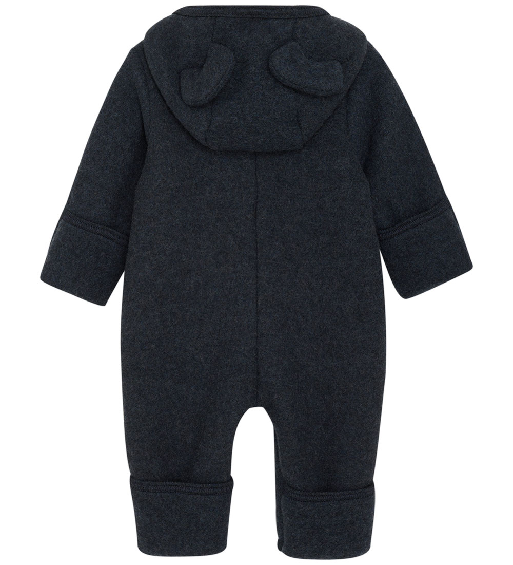 Huttelihut Køredragt - Uldfleece - Navy m. Ører