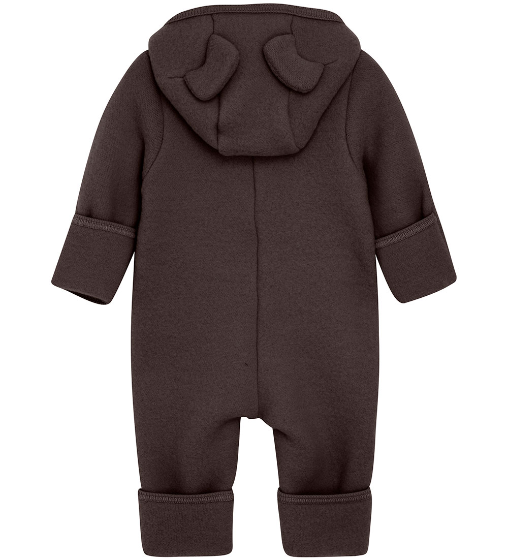 Huttelihut Køredragt - Uldfleece - Raisin m. Ører