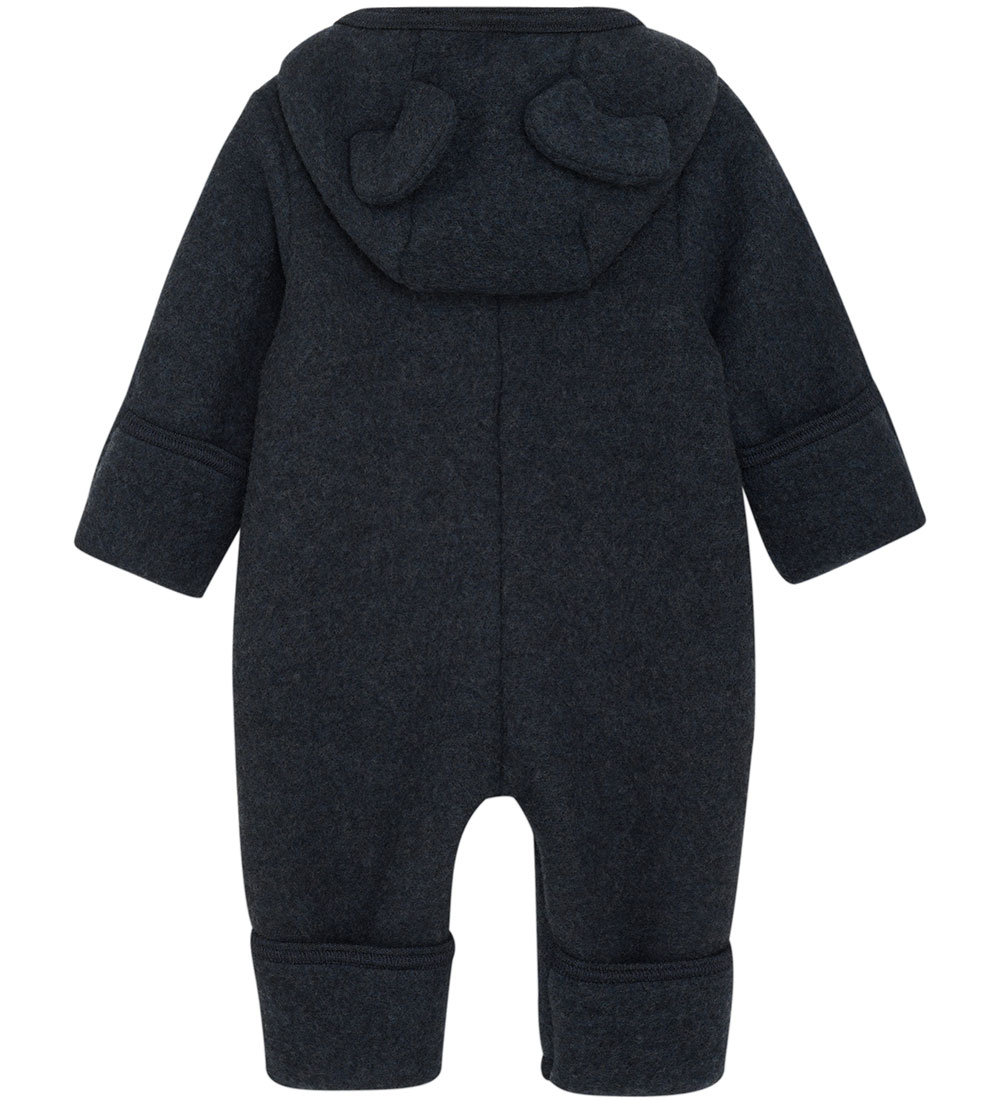 Huttelihut Køredragt - Uldfleece - Navy m. Ører