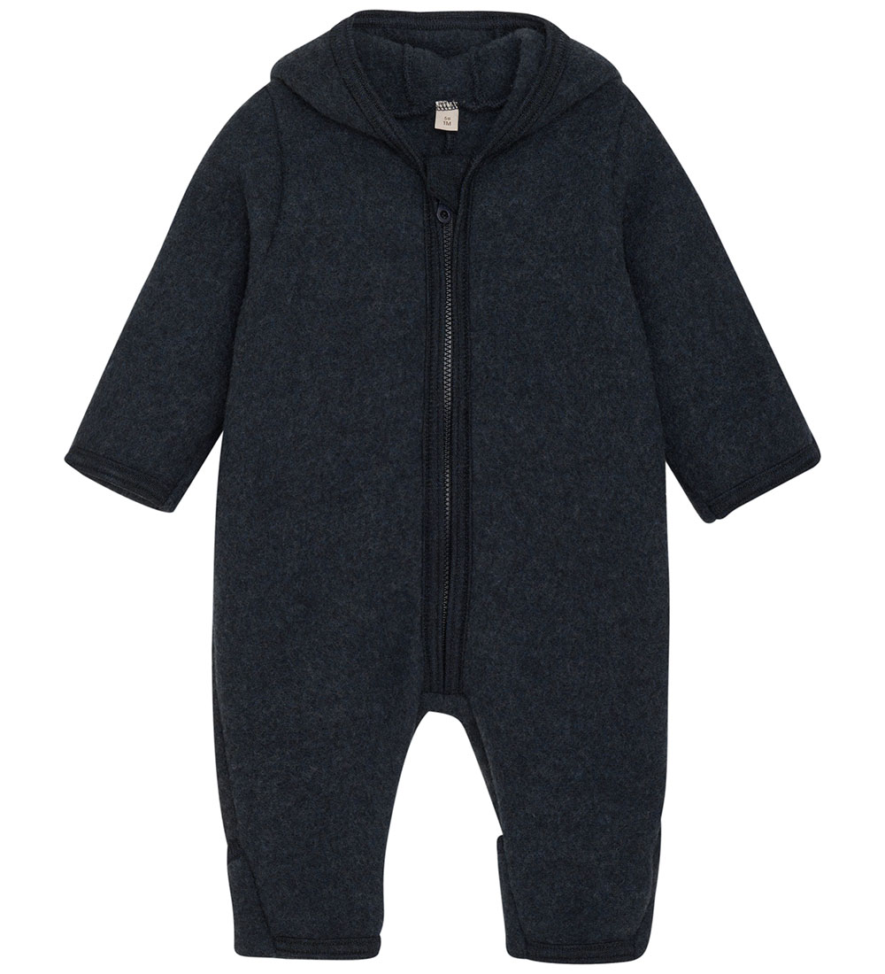 Huttelihut Køredragt - Uldfleece - Navy m. Ører