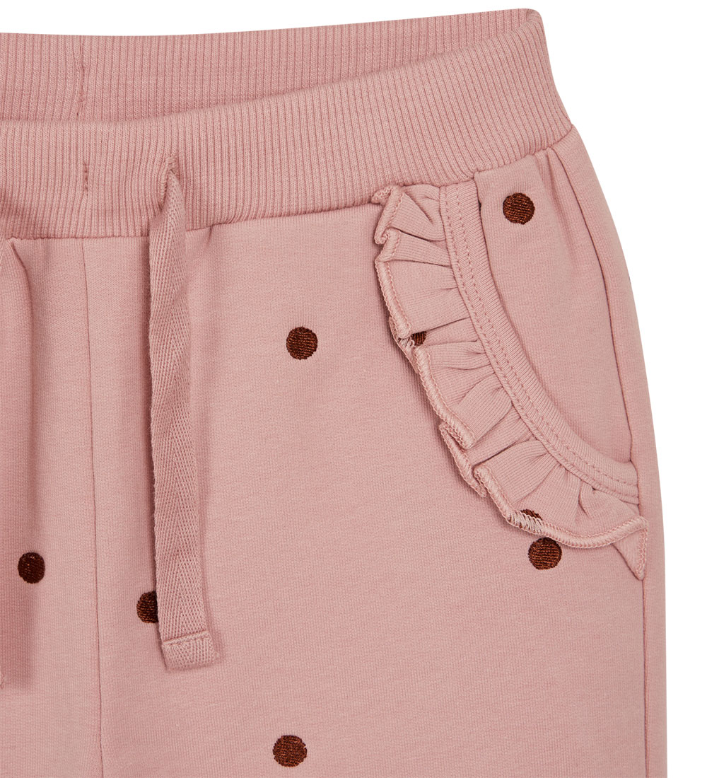 Hust and Claire Sweatpants - Thilde - Dusty Rose m. Prikker