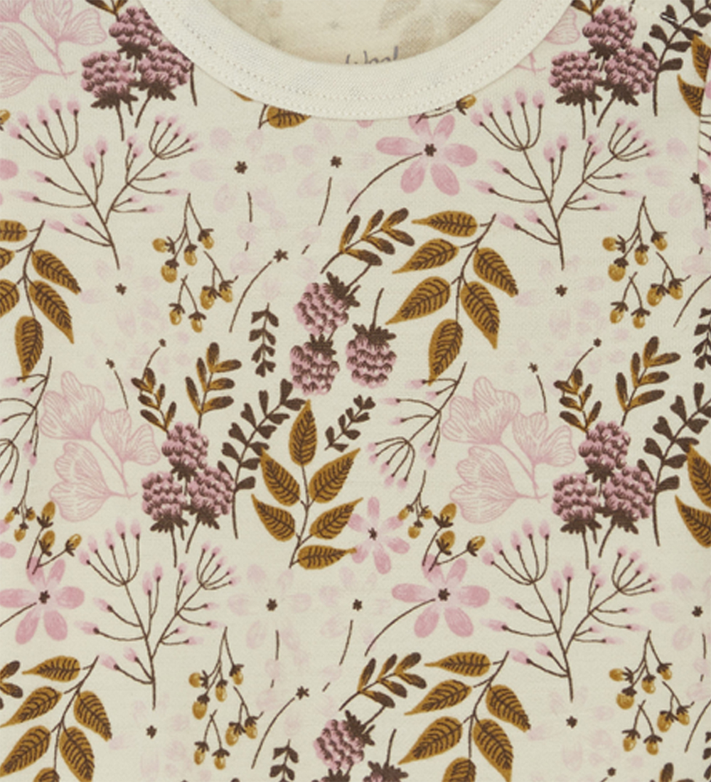 Hust and Claire Body l/æ - Uld/Bambus - Badia - Orchid m. Blomst