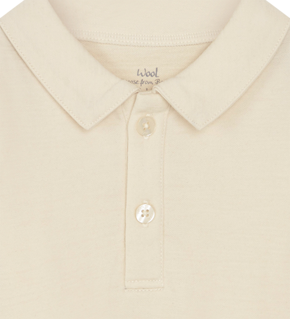 Hust and Claire Polobody l/æ - Uld/Bambus - Baldur - Ecru