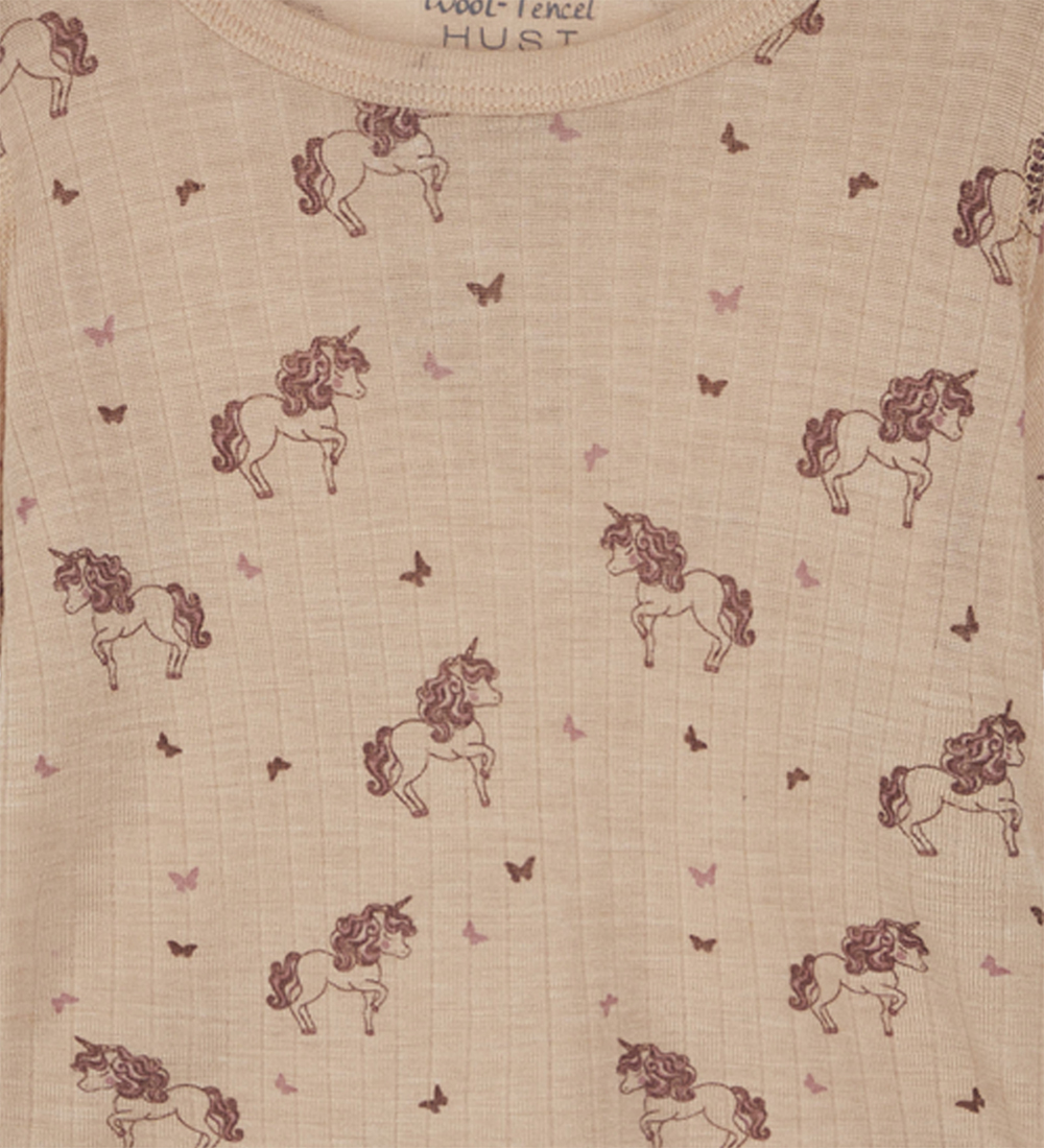 Hust and Claire Bluse - Uld/Tencel - Acel - Rose Cloud m. Enhjør