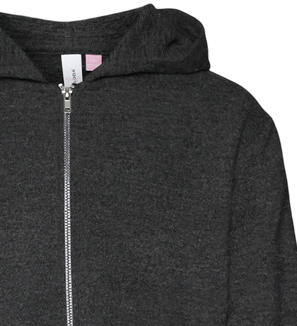 Vero Moda Girl Cardigan m. Hætte - VmBella - Black/Melange