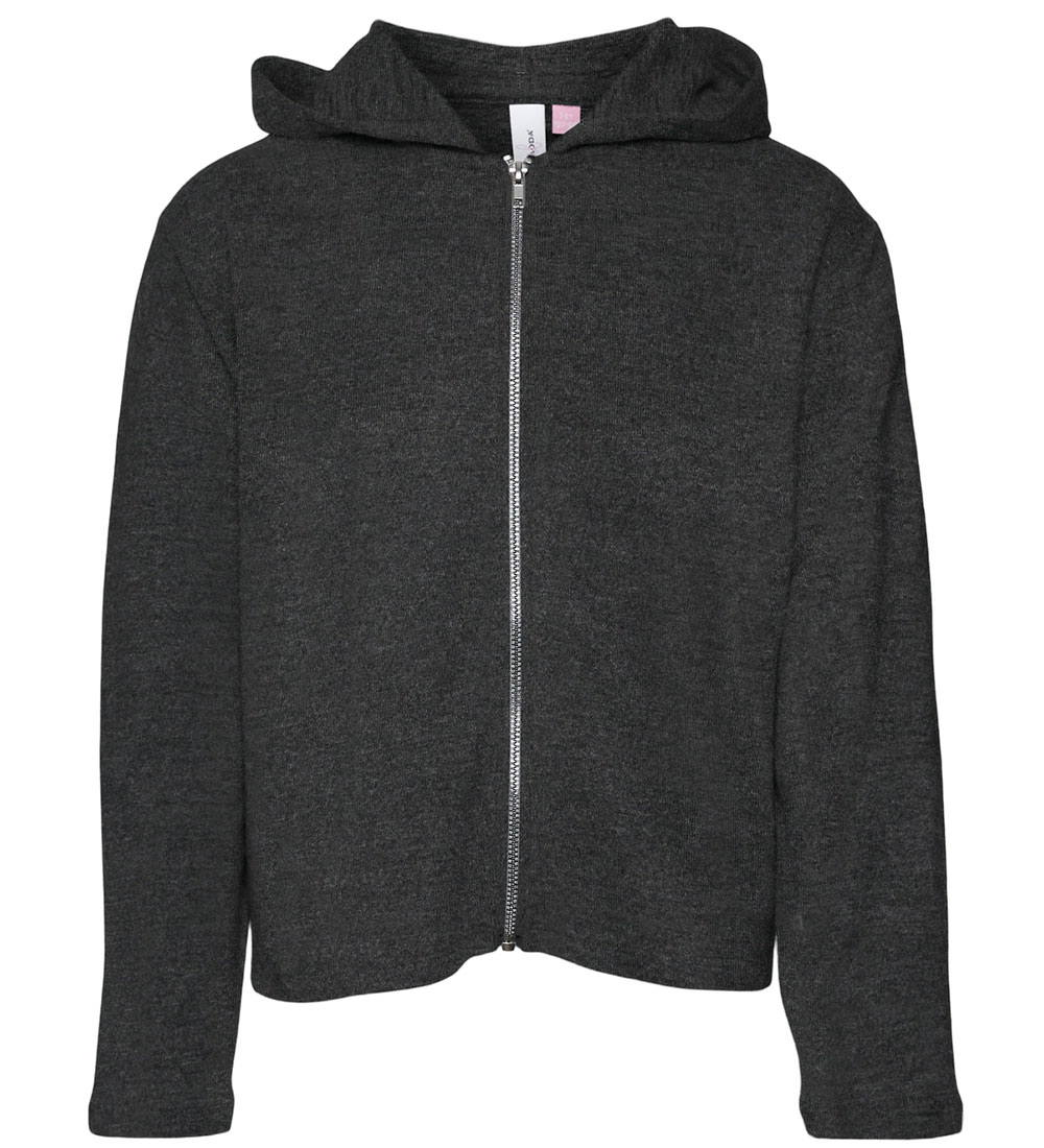 Vero Moda Girl Cardigan m. Hætte - VmBella - Black/Melange