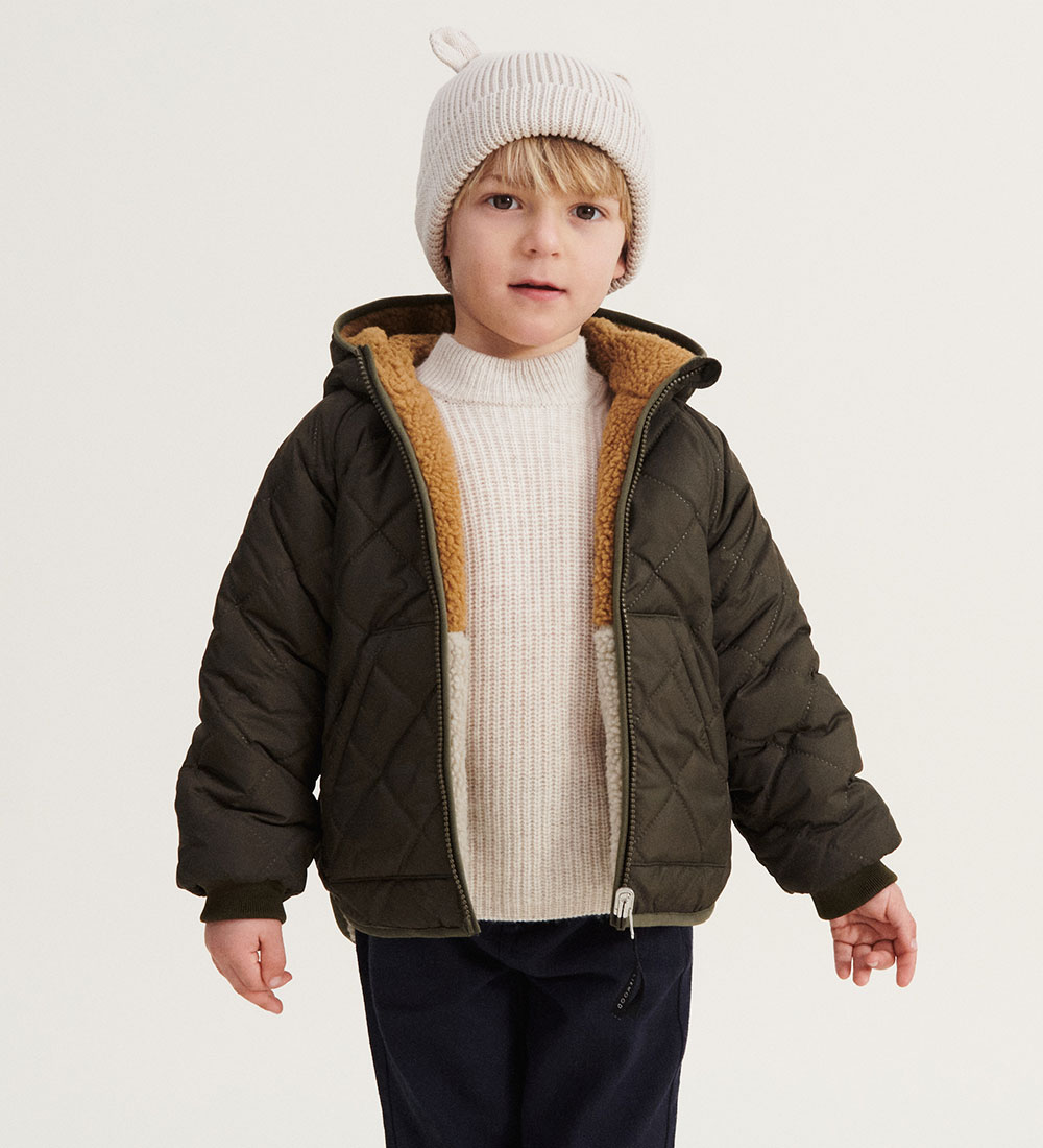 Liewood Termojakke/Fleecejakke - Jackson - Vendbar - Army Brown