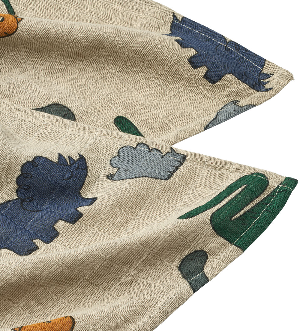 Liewood Stofble - Lewis Muslin - 2-pak - Dinosaurs/Mist