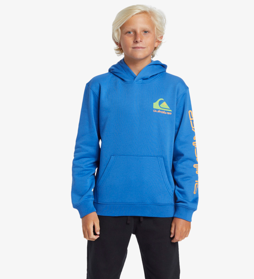 Quiksilver Hættetrøje - Omni Logo - Blå m. Orange