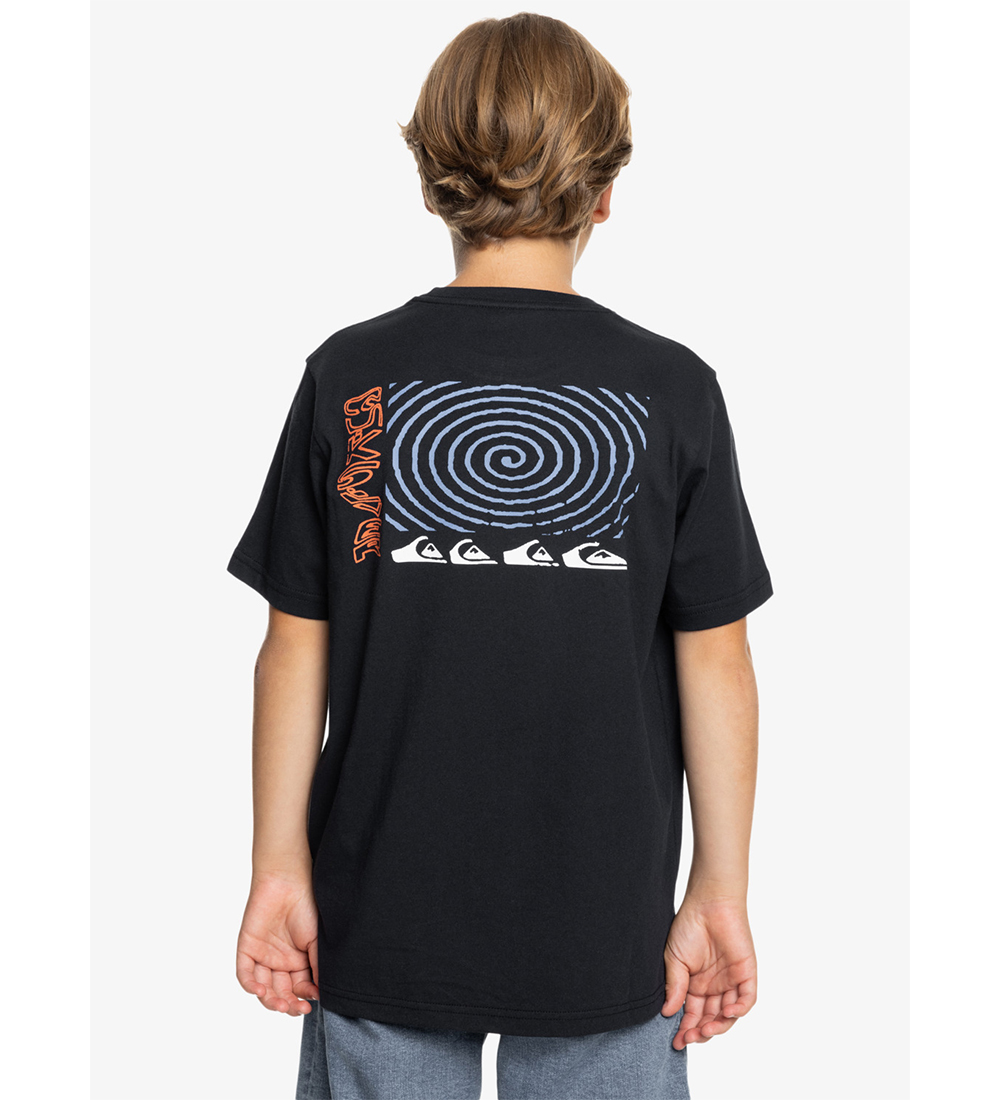Quiksilver T-shirt - Warped - Sort m. Print