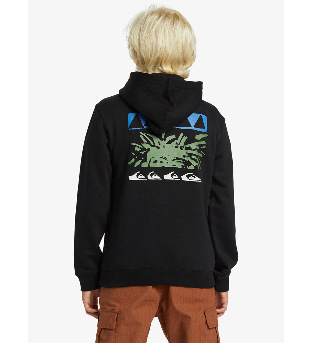 Quiksilver Hættetrøje - Graphic - Sort m. Print