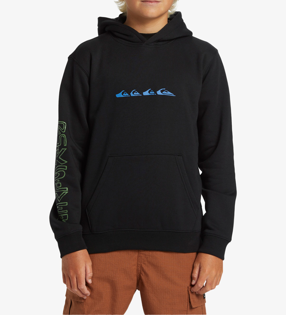 Quiksilver Hættetrøje - Graphic - Sort m. Print