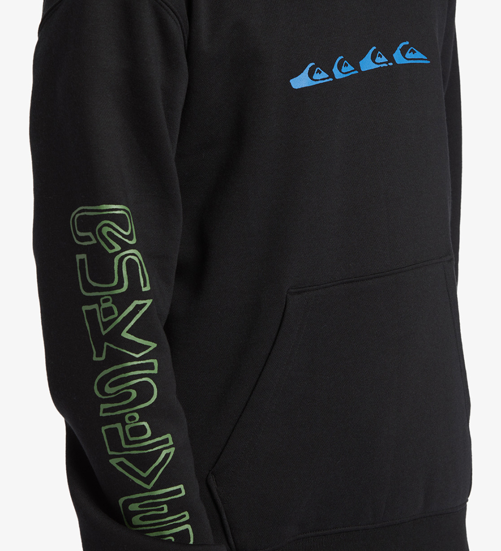 Quiksilver Hættetrøje - Graphic - Sort m. Print
