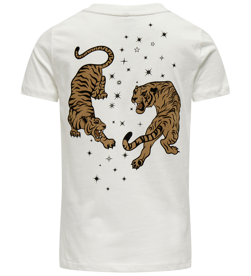 Kids Only T-Shirt - KogAnna - Cloud Dancer m. Tigre