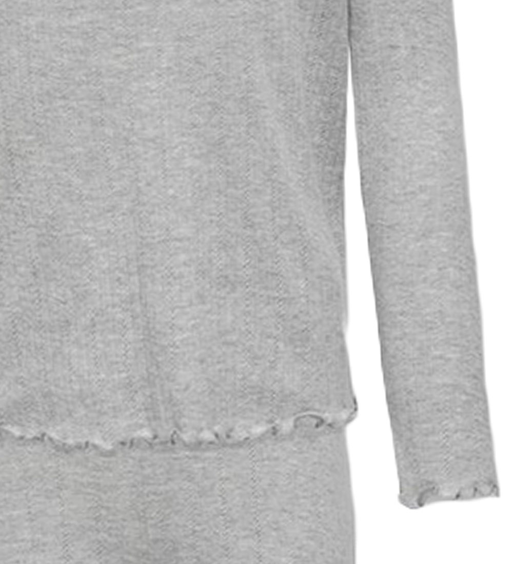 Kids Only Loungewear Sæt - Rib - KogMunte - Light Grey Melange m