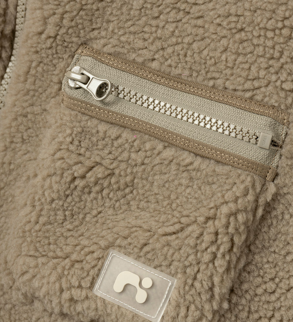 Name It Fleecevest - Teddy - NkmNoderne - Weathered Teak