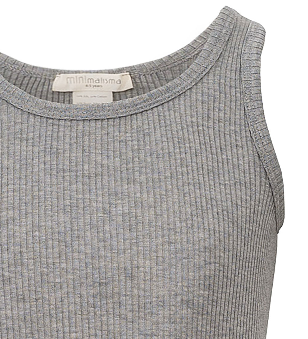 Minimalisma Top - Rib - Silke/Bomuld - Billund - Grey Melange