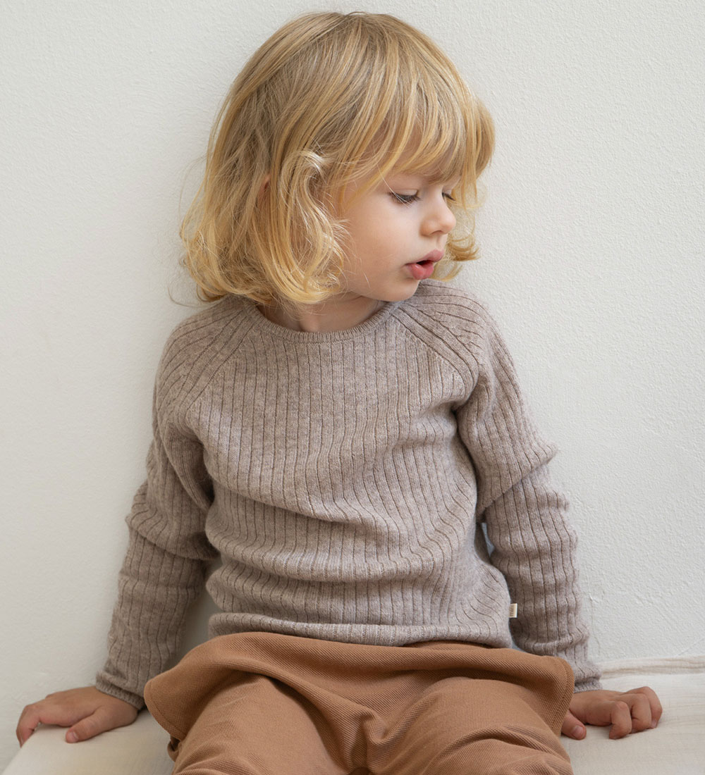 Minimalisma Bluse - Strik - Uld/Cashmere - Inspire - Light Hasel