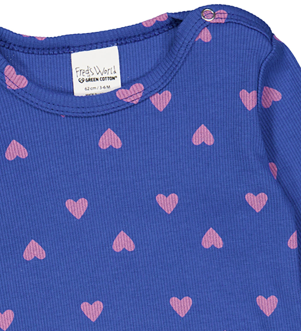 Freds World Body l/æ - Rib - Heart - Star Blue/Pink Haze