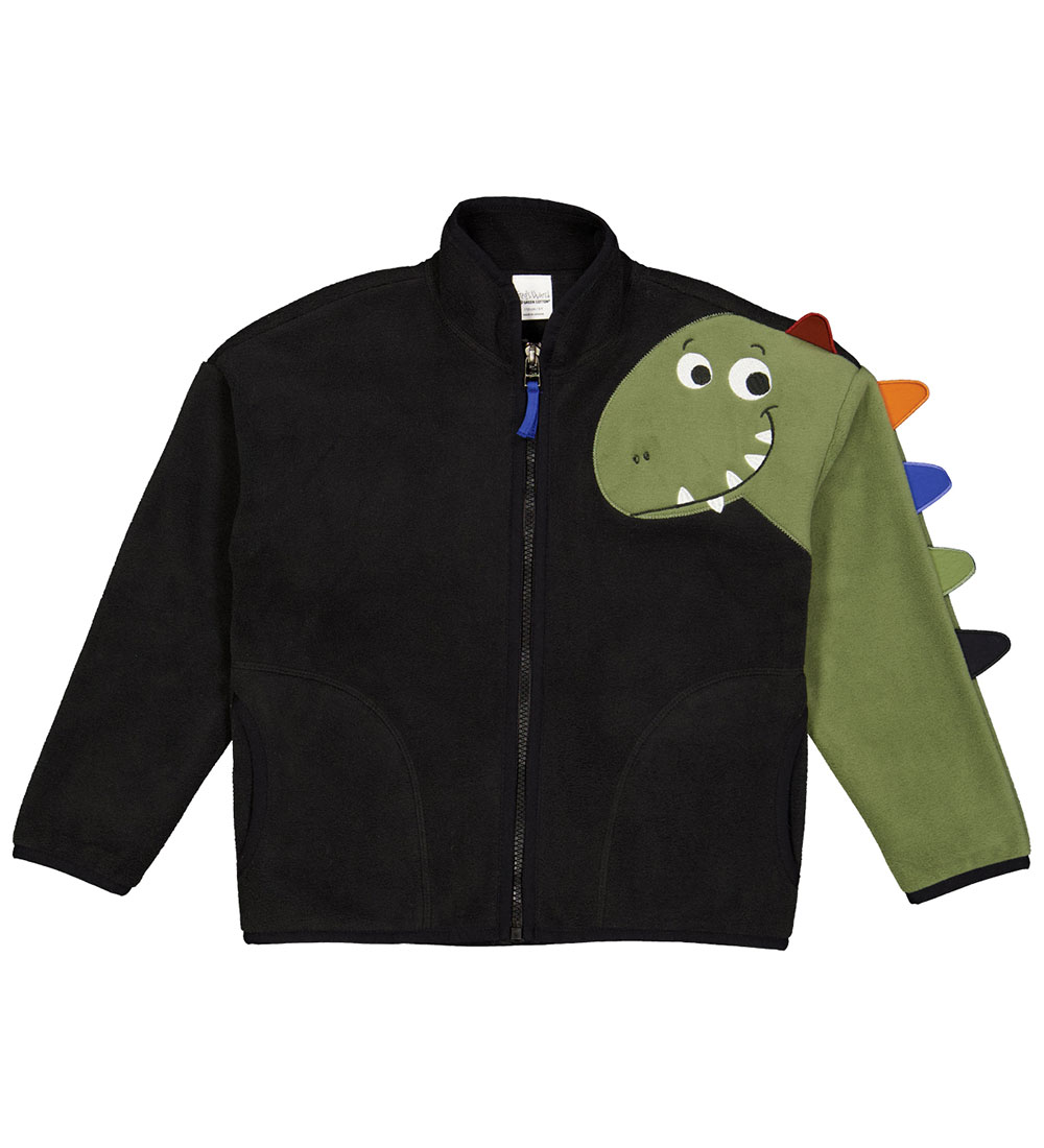 Freds World Fleecejakke - Sort m. Dino