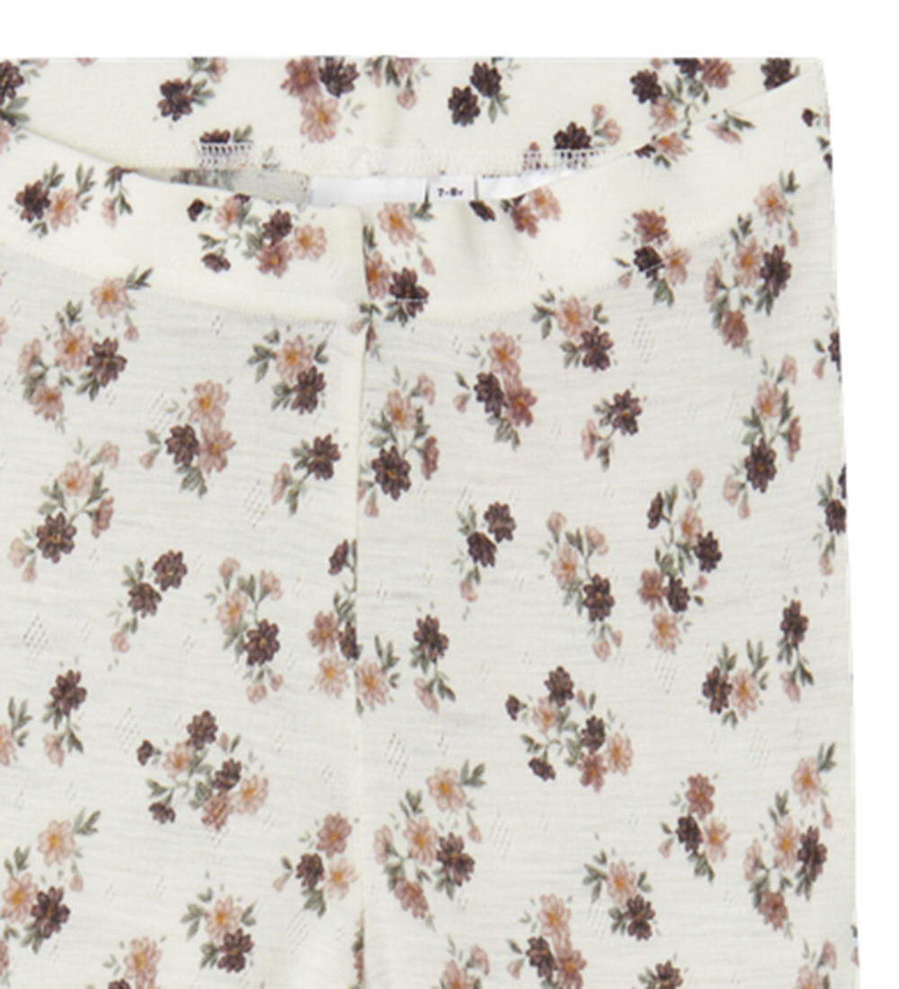 Name It Leggings - Uld - NkfWang - Snow White m. Hulmønster