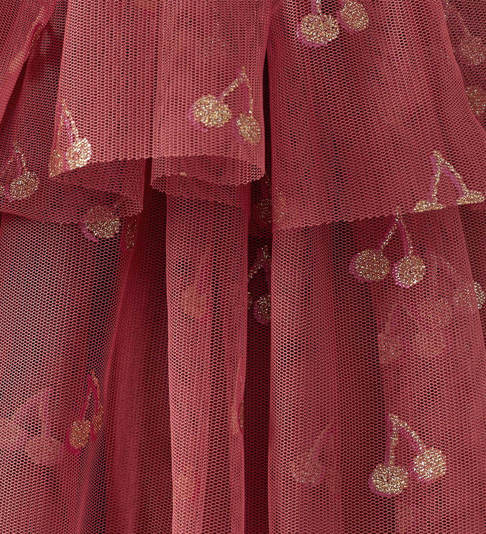 Sofie Schnoor Nederdel - Coral Pink m. Kirsebær/Glimmer