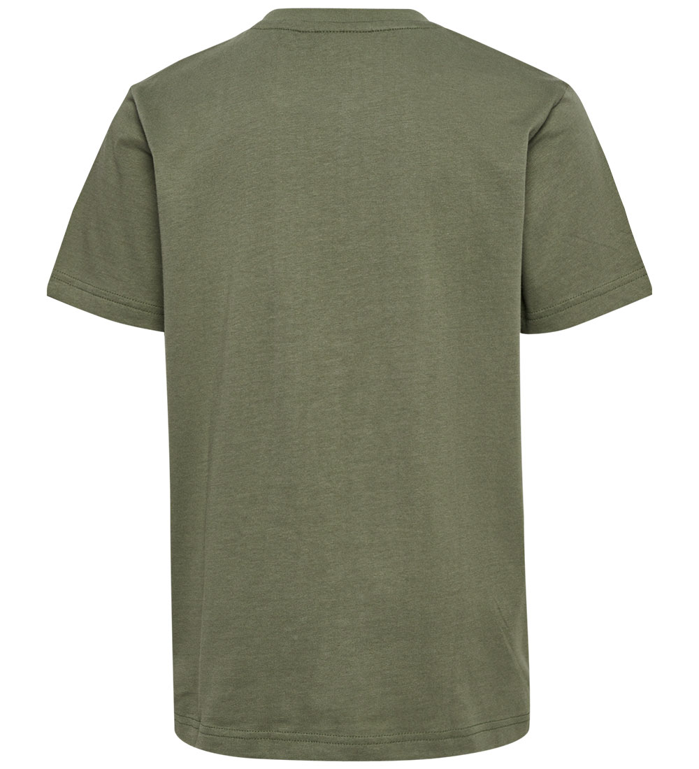 Hummel T-shirt - hmlLeo - Dysty Olive