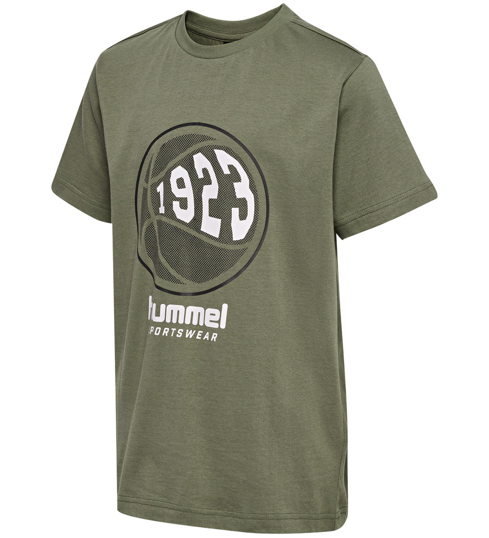Hummel T-shirt - hmlLeo - Dysty Olive