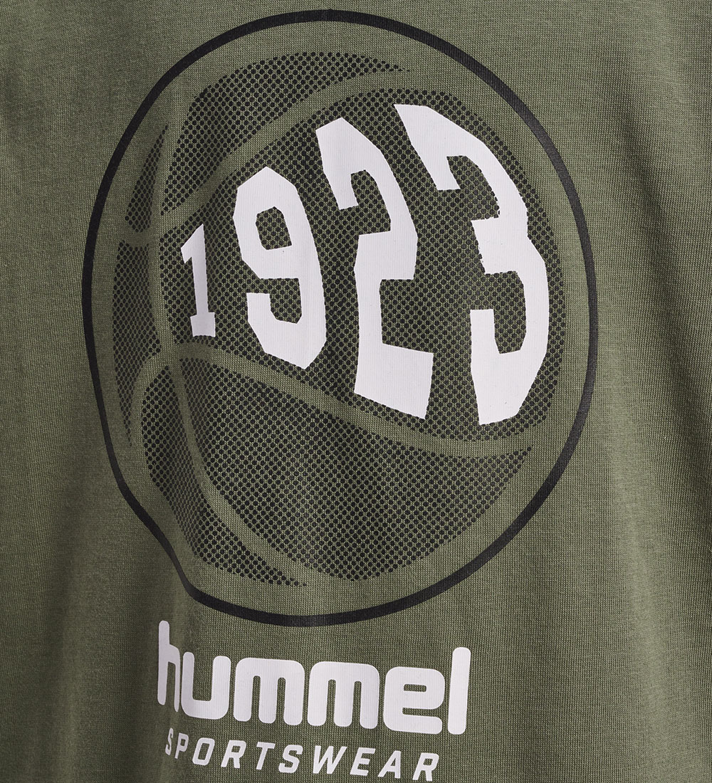 Hummel T-shirt - hmlLeo - Dysty Olive