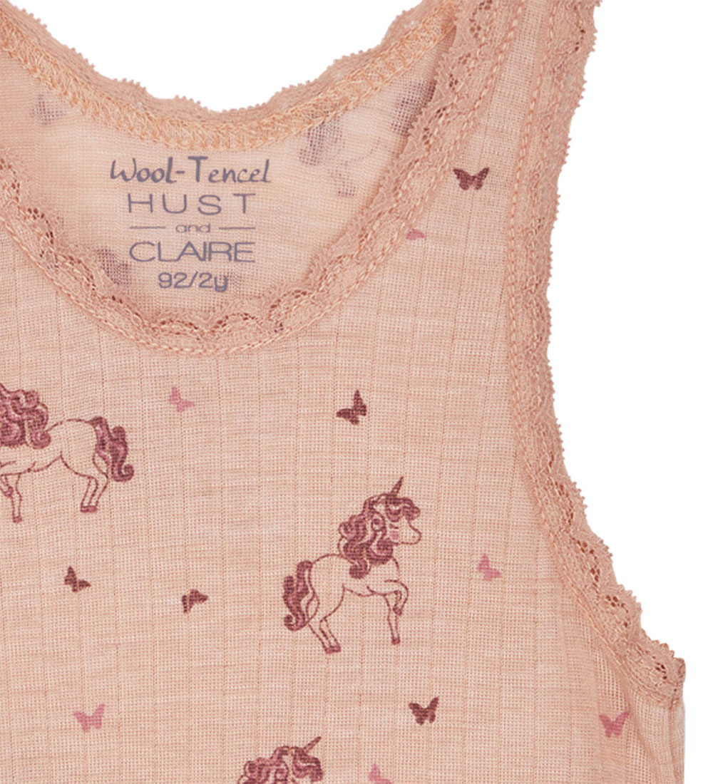 Hust and Claire Undertrøje - Uld/Tencel - Rib - Fricel - Rose Cl
