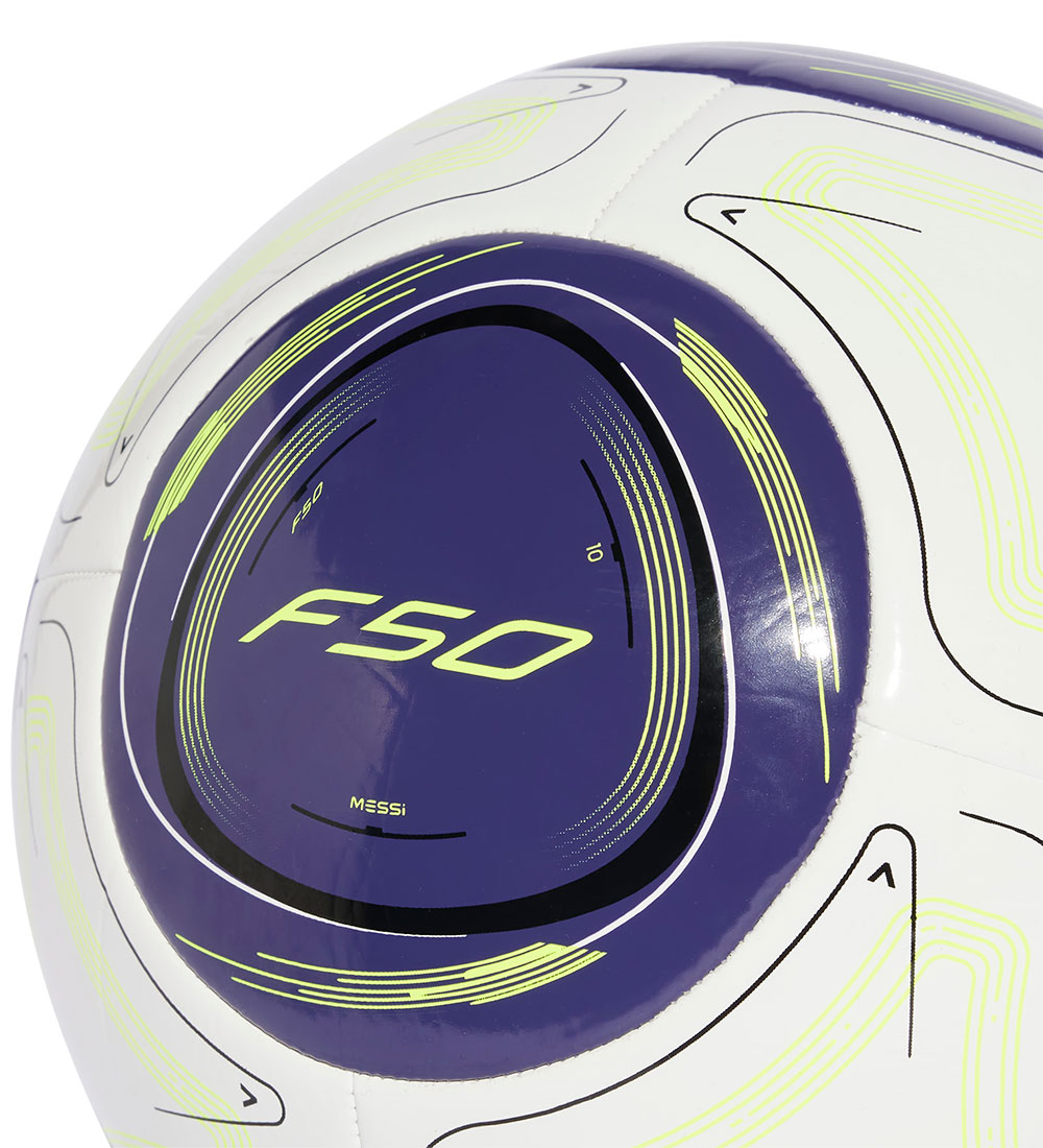 adidas Performance Fodbold - Messi CLB - Hvid/Blå/Neongul