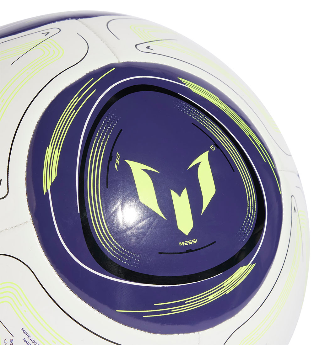 adidas Performance Fodbold - Messi CLB - Hvid/Blå/Neongul