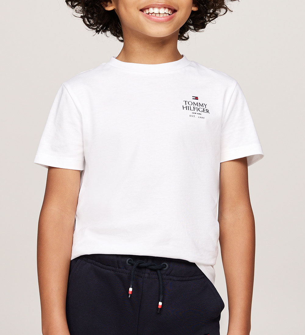 Tommy Hilfiger T-shirt - TH Logo Puff - White