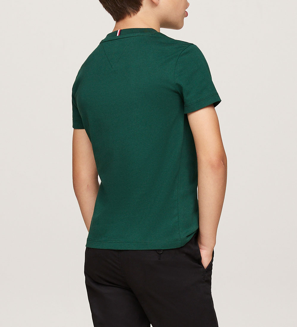 Tommy Hilfiger T-shirt - TH Logo Puff - Ornamental Green